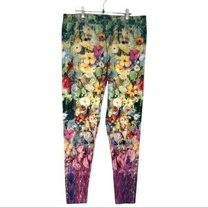 Soft Surroundings Watercolor Floral Pull On Pants Tall
